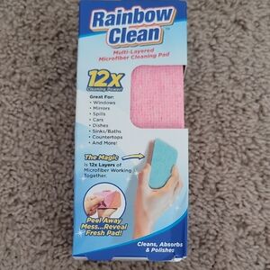 Rainbow Clean Multi-Layered Microfiber Cleaning Pads Set Of 2